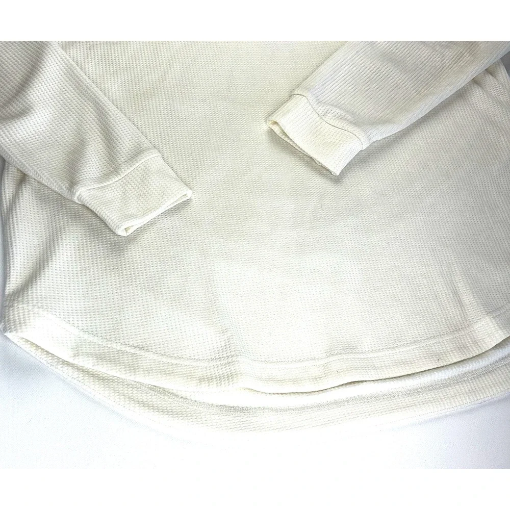 NWT Lou & Grey cowl neck waffle knit leisure wear comfort fit cream size‎ L